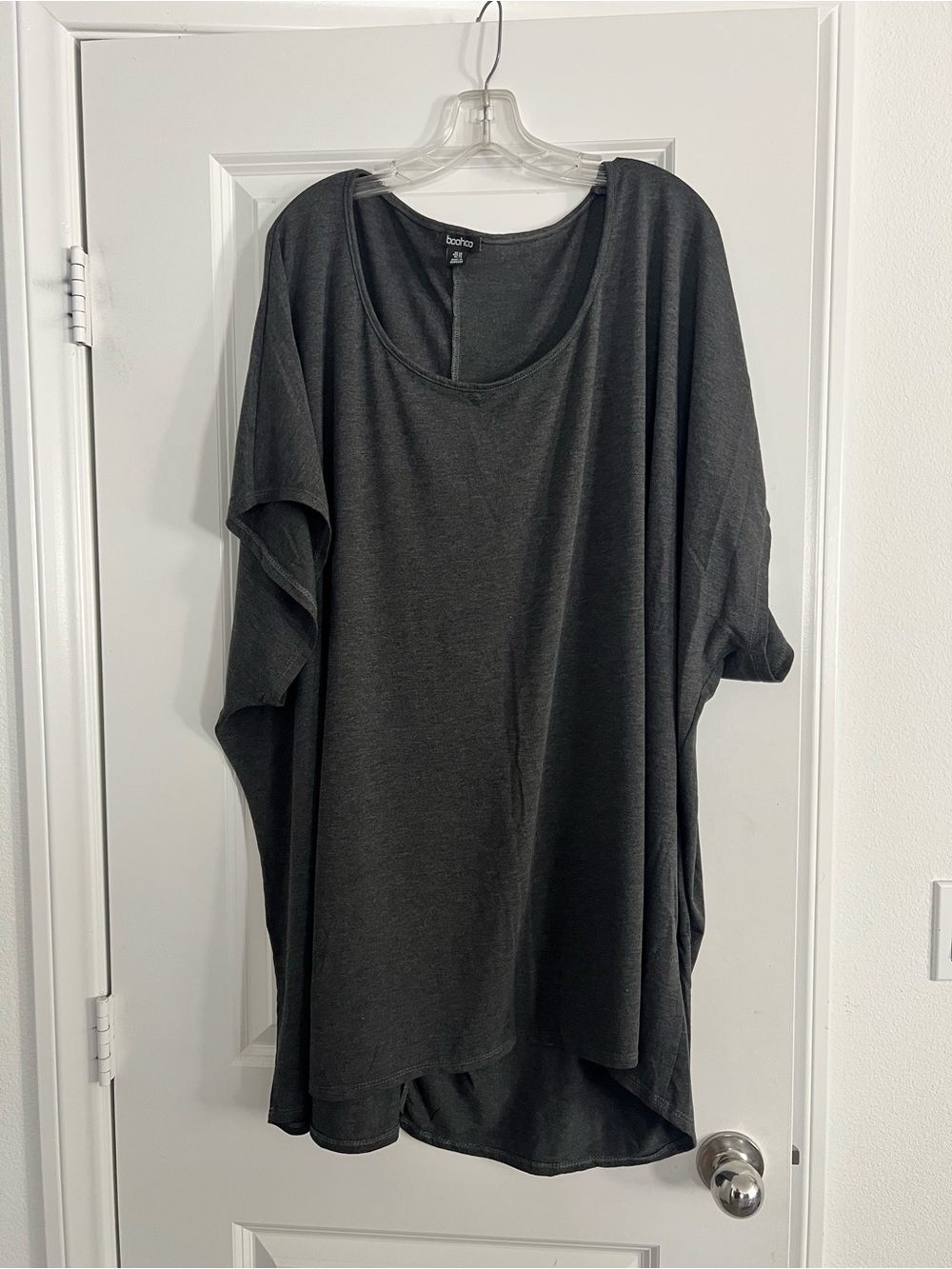 Boohoo Charcoal Grey Oversized Top